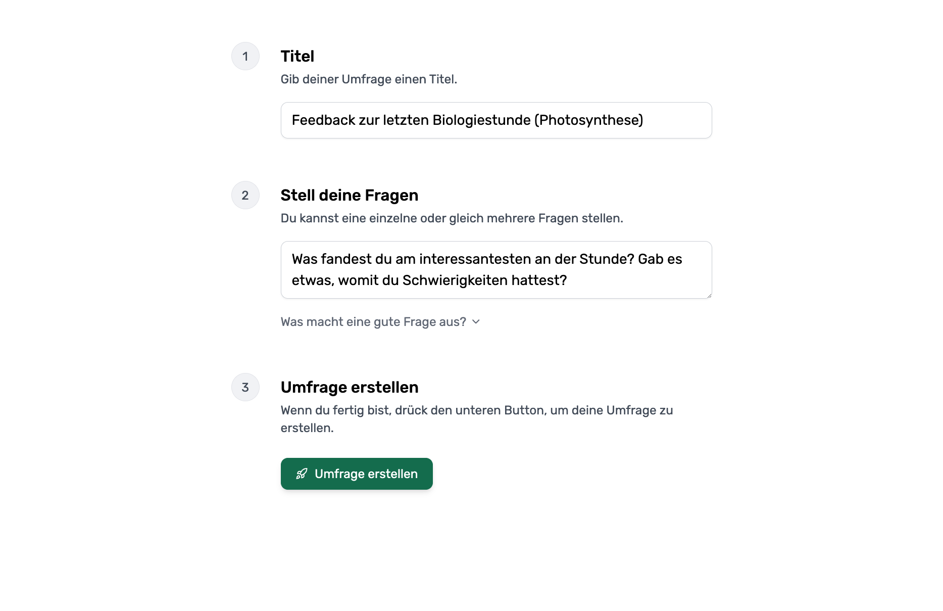 Preview image of creating an Opine survey
