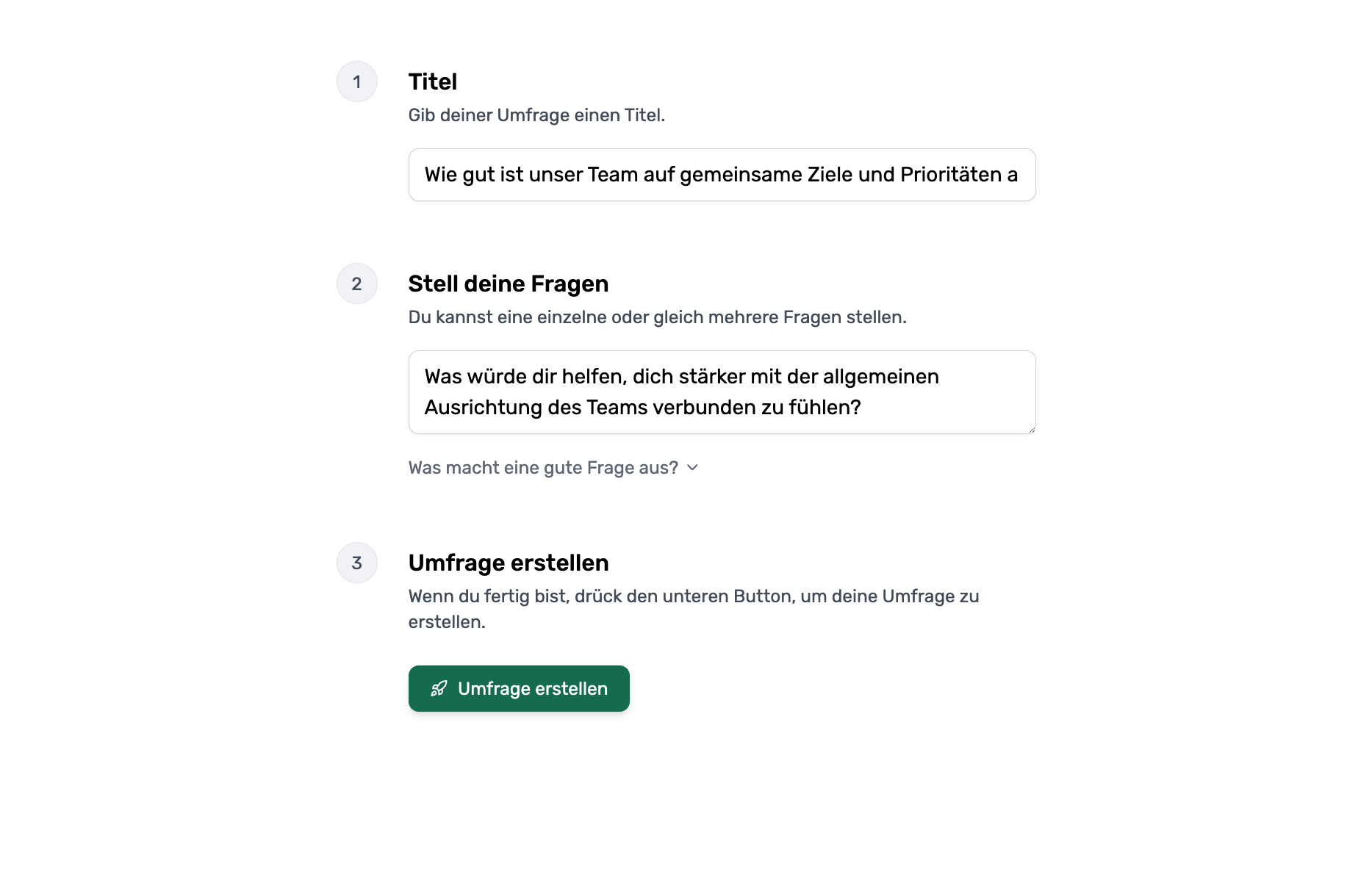 Preview image of creating an Opine survey